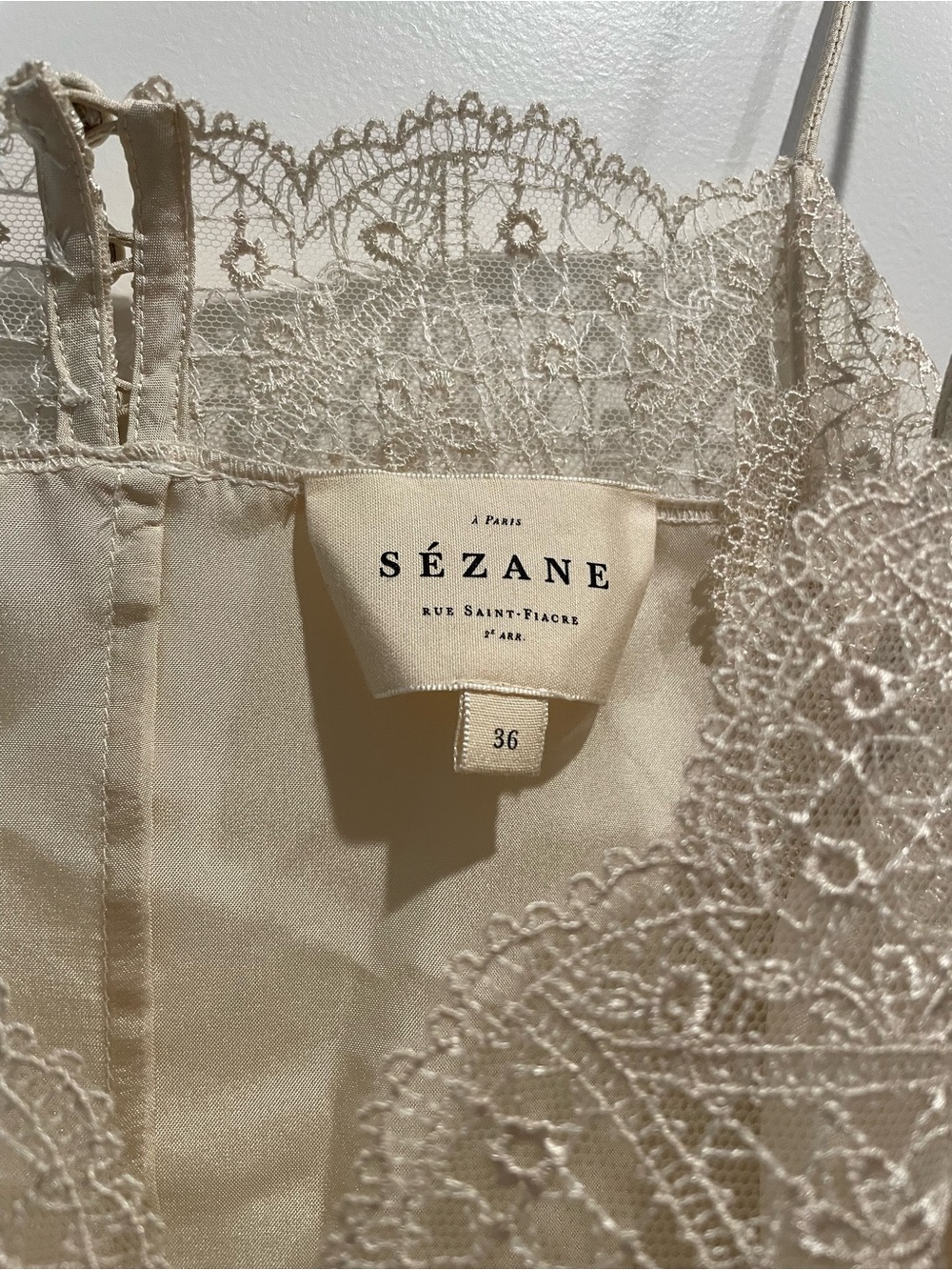 Sezane Jordia Top Cream - Size 4 - Picture 6 of 10